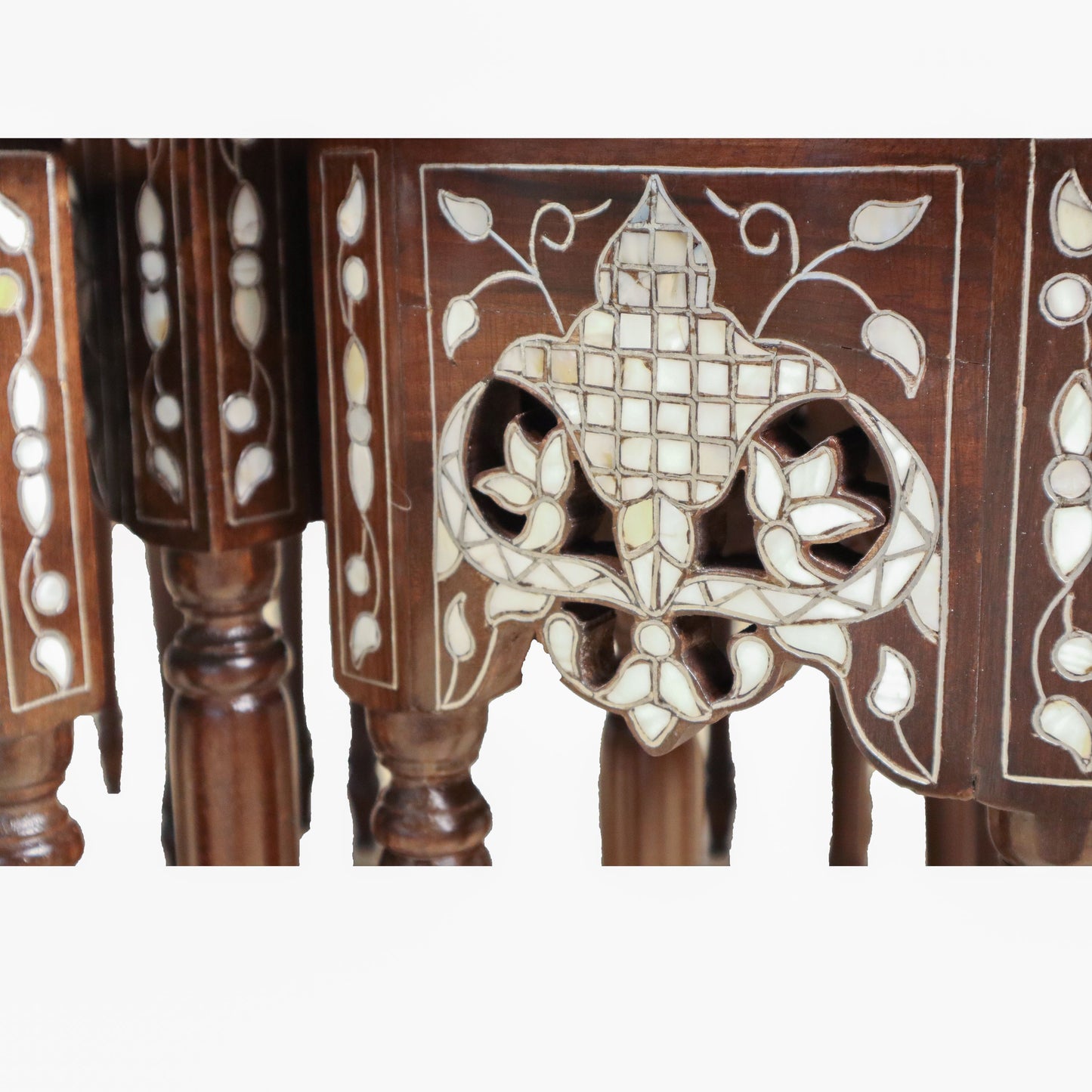 Contemporary Mother of Pearl Inlay 9-Piece Coffee Table Set